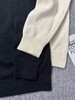 D120852通勤休闲自如切换圆领舒适亲肤两色羊毛衫 商品缩略图4