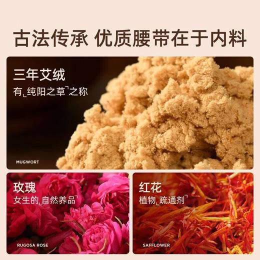 陈艾红花绒热敷腰带 9档控温3档定时 3年陈艾温暖身体  久坐送礼父母女友办公室姨妈期腰部湿气 元气达人热敷电热腰带 商品图2