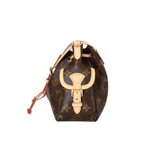 动态芯片，全钢五金） 澳 德赛 经典老花可调节可拆卸肩带 涂层帆布 斜挎肩单包 女款 棕色,周冬雨-刘亦菲同款 商品图4