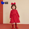 迷你巴拉女童连衣裙宝宝纱裙甜美儿童半高领公主裙子2025冬新款 商品缩略图0