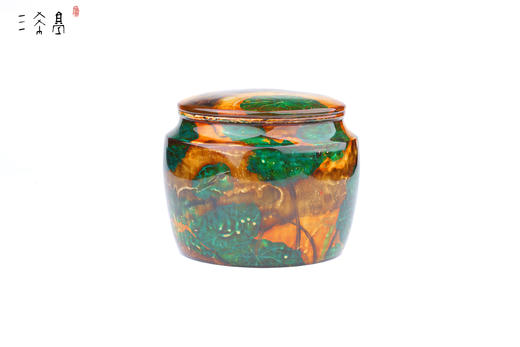 三希堂  流霞系列  《荷》大漆茶罐 商品图0