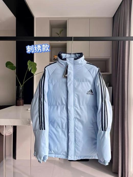 D120825刺绣款三叶草三条杠保暖立领棉服男女同款 商品图7