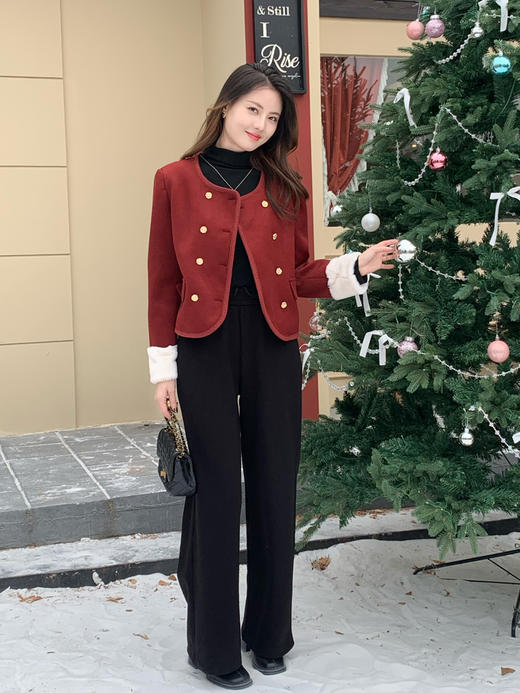 【百图lulu定制】【预售10天发】【口袋糯米裤】五色 软糯 有垂感 直筒 加绒  两侧有口袋糯米裤 商品图13