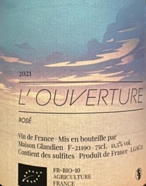 Maison Glandien L'Ouverture Rose岚汀庄园前奏桃红葡萄酒2024 商品图0