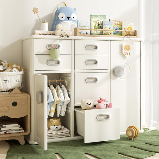 【冬日暖拥】曼龙非凡儿童收纳柜衣柜宝宝衣服收纳柜大容量玩具收纳架储物柜 商品图5