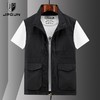 男士多口袋坎肩春秋款立领工装马甲薄款休闲纯色简约宽松背心外套 商品缩略图2