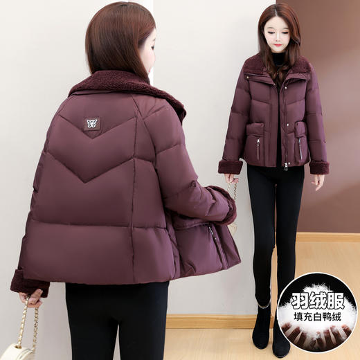 QYM YH833穿搭羽绒服时尚宽松显高显瘦休闲风白鸭绒外套 商品图3