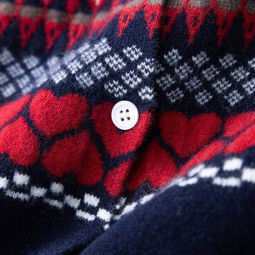 「高货wl」全新升级【铂金会员284/天猫379/差价95】(00613)洛诗琳慵懒爱心立体织花开衫2025秋冬圣诞氛围感针织外套 商品图4