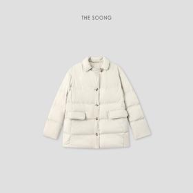THESOONG"轻盈塑型"25D细纱95鹅保暖防泼水翻领羽绒服HWYRF8366