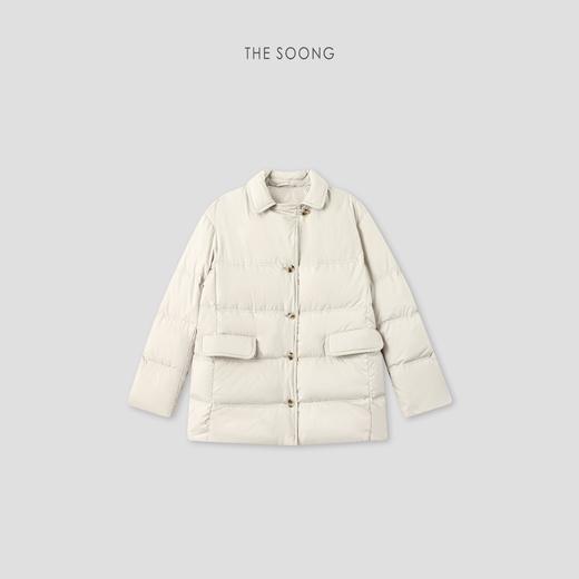 THESOONG"轻盈塑型"25D细纱95鹅保暖防泼水翻领羽绒服HWYRF8366 商品图0
