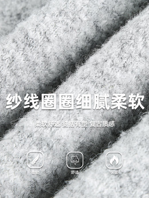 【YW】无忧购“礼物季”老钱风节日百搭圈圈纱亨利领毛衣男复古针织衫保暖休闲外套MM4153（截单后3-5天发货） 商品图5