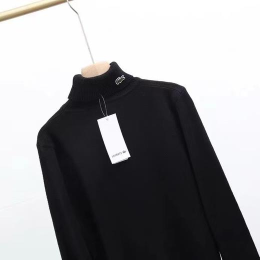 D120877纯色高领基础款柔软舒适绿标翻领毛衣针织衫 商品图2