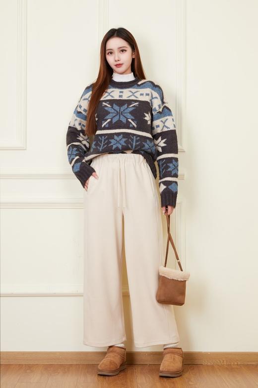 HAYES 撞色提花高级慵懒感套头毛衣 21969 商品图5