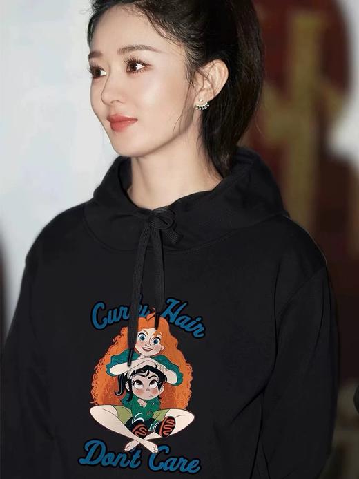 D120871美式复古连帽卫衣2025秋冬加绒新款卡通卫衣 商品图7