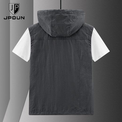 男士薄款休闲马甲春秋季男女同款多口袋工装大码坎肩连帽背心 商品图3