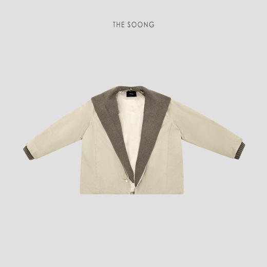 THESOONG|"灰调时刻"90白鹅绒可拆卸连帽松弛保暖羽绒服女HLYRF7820 商品图1