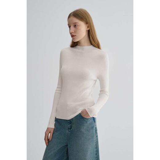 MAISON CECILE 三色|精纺羊毛修身显瘦优雅半高领温暖针织打底衫 商品图0