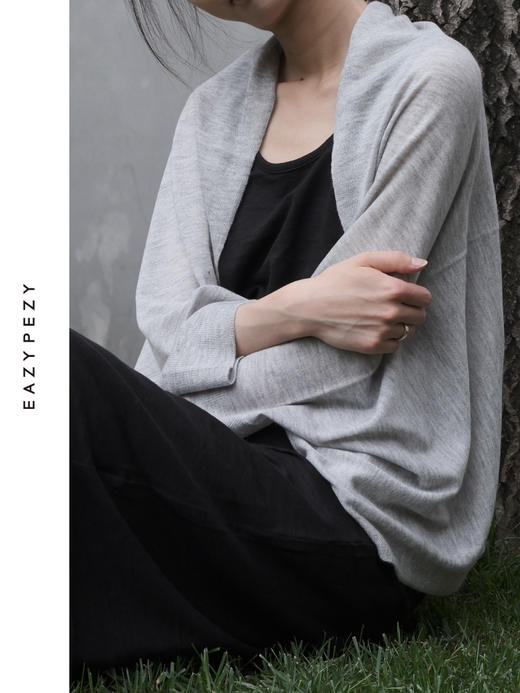 精纺羊绒针织多用围巾披肩 商品图3