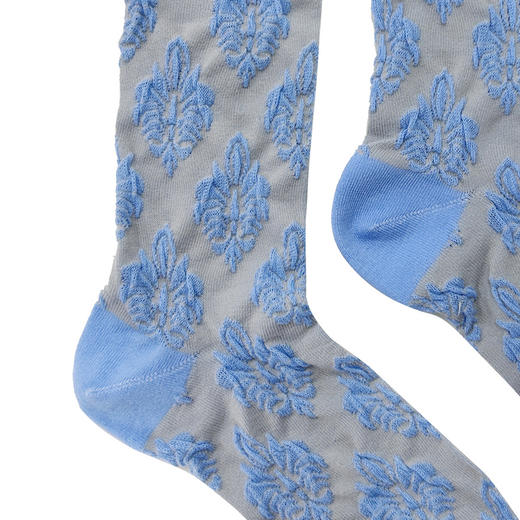 谜底中筒袜2026春季新品复古浮雕袜精致提花拼色袜子女261MQ0409 商品图2