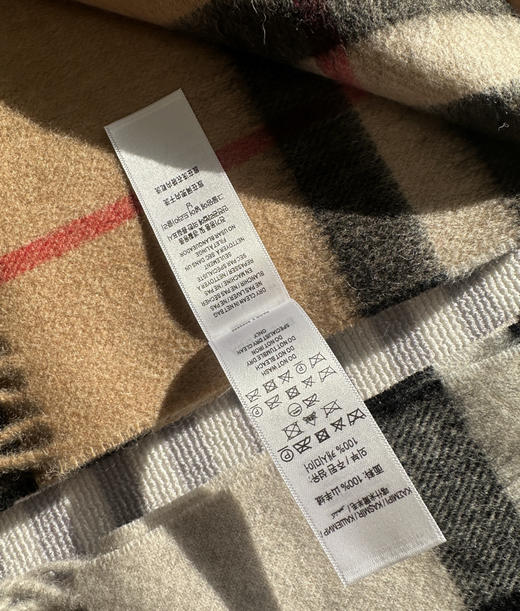 bbr水波纹格子围巾羊绒围巾 商品图10