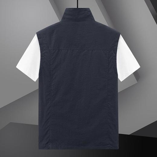 多口袋工装男士马甲背心2023春秋款休闲薄款钓鱼坎肩外穿无袖开衫 商品图3