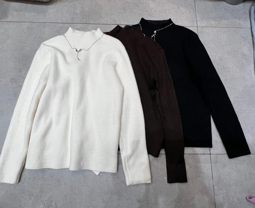 【门店同款】ENJOY冬季半高领一体绒针织上衣 168493072 商品图0