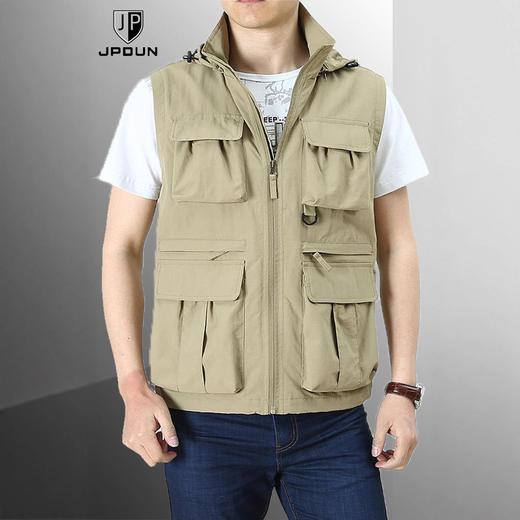 男士春秋季马甲薄款日系夹克潮流工装机能风无袖坎肩背心马夹 商品图2