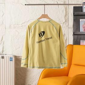 山系机能风潮T男女同款印花LOGO长袖T恤