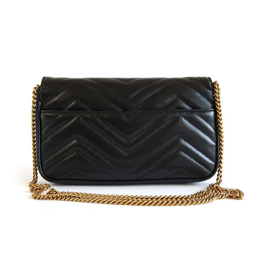 【95新】Gucci 古驰Marmont系列751526黑金马蒙二合一链条包单肩斜挎包女士 031225AK17 商品图4