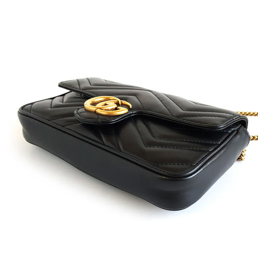 【95新】Gucci 古驰Marmont系列751526黑金马蒙二合一链条包单肩斜挎包女士 031225AK17 商品图7