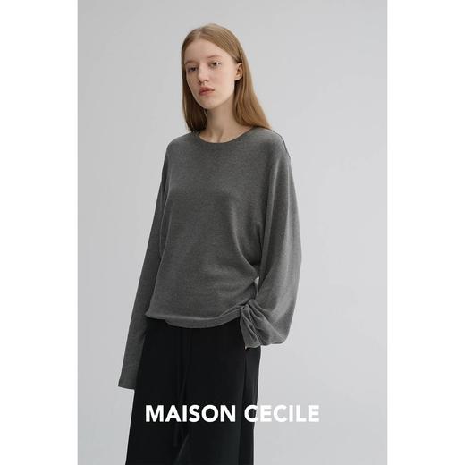 MAISON CECILE 四色|磨毛超糯温暖亲肤松弛蝙蝠袖含羊毛打底上衣 商品图2