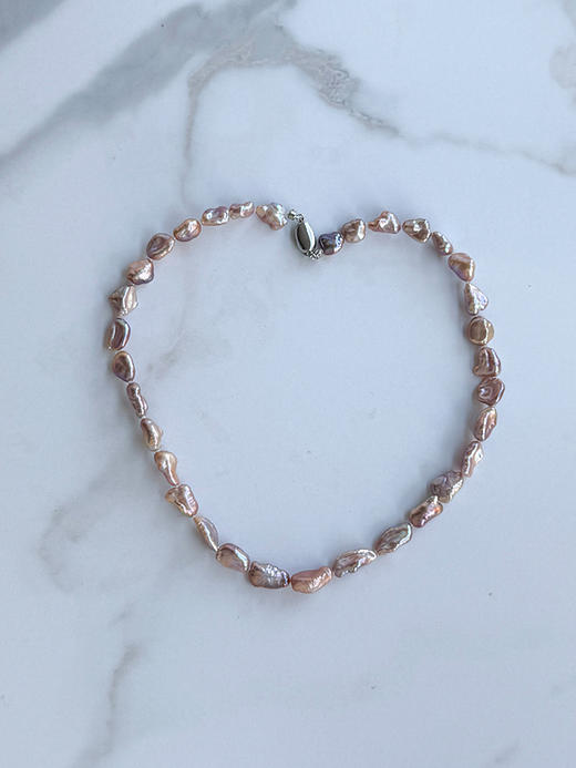 【挚友限定】混彩淡水珍珠项链 巴洛克8-9mm 商品图3