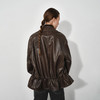 NUTH100%绵羊皮真皮皮衣宽松中长款束腰皮衣外套女 商品缩略图1