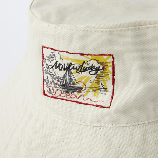 谜底渔夫帽2026春季新品度假感正反两戴条纹宽边帽子女261MQ0402 商品图1