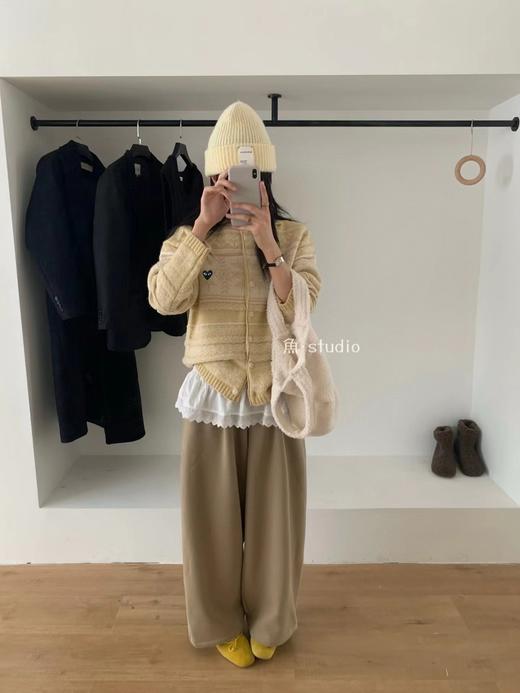 D120838复古韩系学院风短款翻领针织开衫外套女款 商品图2