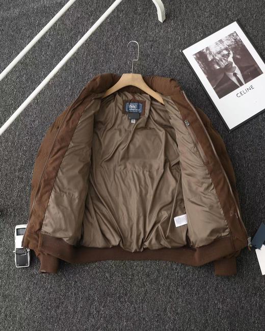 D120806格纹布长袖拉链灯芯绒立领羽绒服男女同款 商品图12