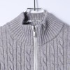 8531SDSA男士秋冬新款痞帅男装慵懒风纯色纽花半拉链立领毛衣百搭简约 商品缩略图2