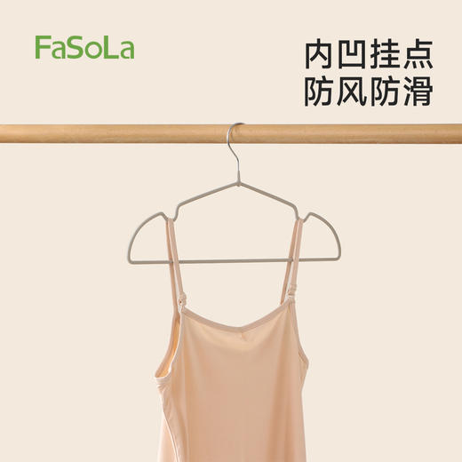 FaSoLa无痕护肩植绒衣架新款家用加厚防滑防鼓包学生宿舍用挂衣架 商品图7