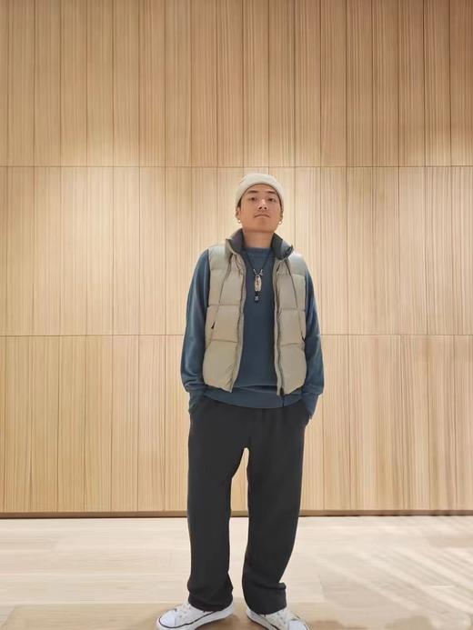 D120870松弛感直筒雨花绒加棉毛呢卫裤休闲裤 商品图8