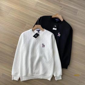 D120874舒适透气刺绣小标男士圆领加绒卫衣