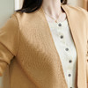 剩S/M/XL 米思阳2025冬季新款气质简约开衫短外套质感修身针织纯色上衣2343 商品缩略图4