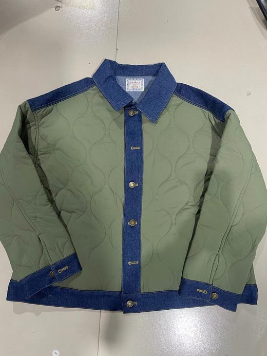 D120872棉服2025秋冬新款拼接菱格复古休闲夹棉衣外套 商品图10