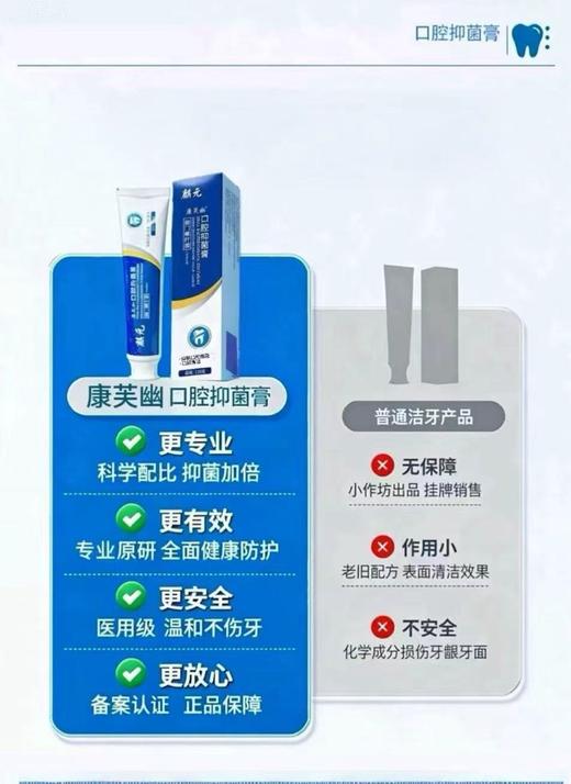 【会员专享】[精选]康芙幽口腔抑菌牙膏，原价29.9元/支，秒杀价9.9元/支，每人限购1单！去口臭除异味，120g/支 商品图5