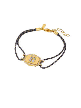 订购8周到｜MYA-BAY-TREFLE BOHEME-四叶草 黑色 锆石 幸运 手链［比利时设计师］