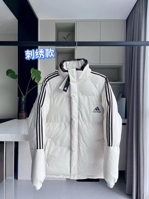 D120825刺绣款三叶草三条杠保暖立领棉服男女同款 商品图5