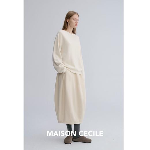MAISON CECILE 两色|羊毛莱赛尔加厚优雅松弛感立体花苞灯笼半身裙 商品图4