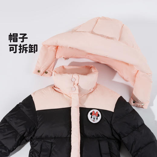 迪士尼女童冬季鸭绒中长款羽绒服XD4DS129 商品图5