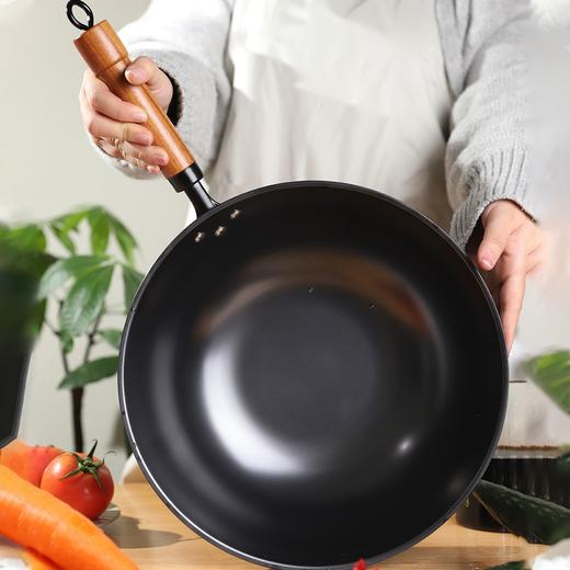 疯抢中！！出口品质【箕手堂·纯铁不粘锅】无涂层免开锅 守护全家健康 送防爆玻璃锅盖 商品图9