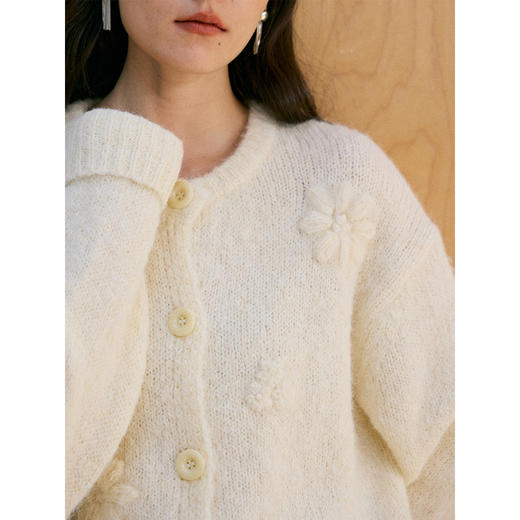 HeyDress手工钩花拉毛宽松开衫 商品图1