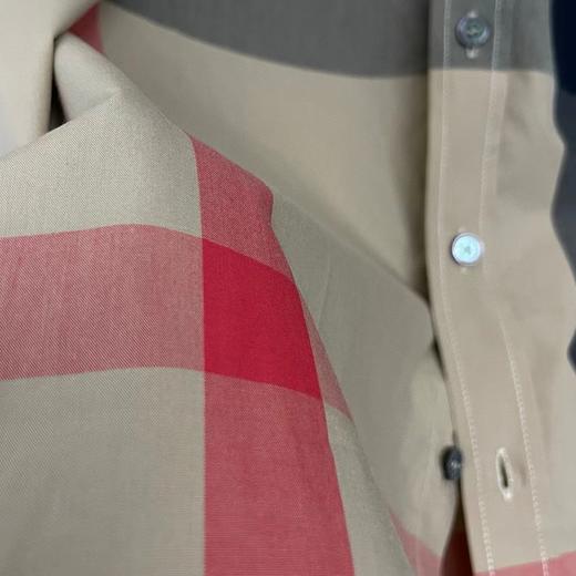 D120863休闲百搭定位裁剪深色大格子长袖衬衫 商品图7